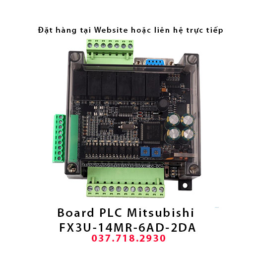Board-PLC-Mitsubishi-FX3U-14MR-6AD-2DA