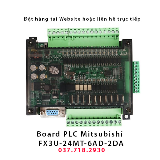 Board-PLC-Mitsubishi-FX3U-24MT-6AD-2DA