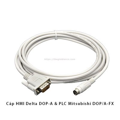 Cáp HMI Delta DOP-A & PLC Mitsubishi DOP/A-FX